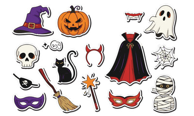 Halloween Costume and Icon Set

