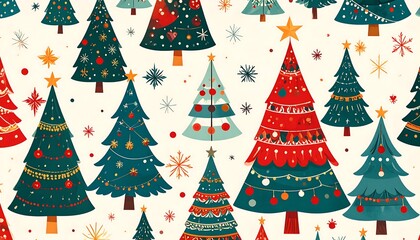 Festive Christmas tree pattern
