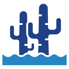 Cactus Icon Mini Illustration Icon. Use For Modern Concept, Print, Ui, Ux Kit, Web And App Development. Vector Related To Office, Education, Examination And More