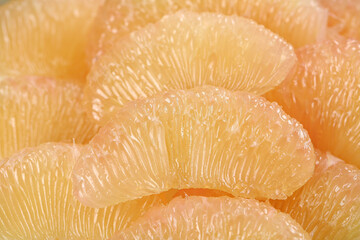 Fresh Pomelo Citrus Segments - Sweet Juicy Tropical Fruit Close-up