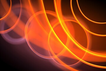 Abstract Tangerine Haze Halos And Rings Tropical Orange Atmospheric Design For Vibrant Creative Background And Inspiration