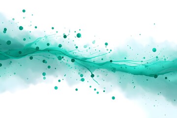 Abstract Mint Ink Trails And Splatters Watercolor Green Artistic Pattern Design For Organic Creative Background Inspiration