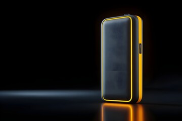 Advanced Rechargeable Battery With Bold Yellow Design Modern Electronic Power Equipment For High-Tech Device Energy Solutions
