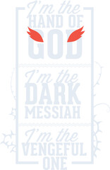 Graphic Design with Text Red Winged Eyes and Decorative Frame.