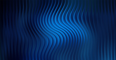 Abstract blue wavy vertical lines background