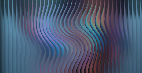 Abstract wavy lines with blue and purple colors