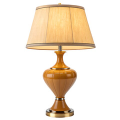 Fototapeta premium Illuminated Table Lamp, isolated on transparent background