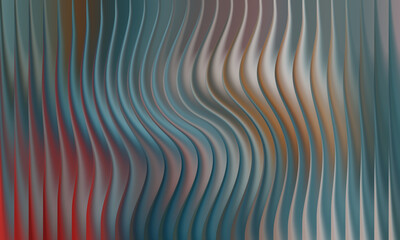 Abstract wavy lines with blue and orange hues