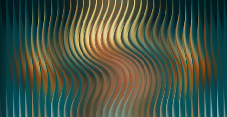 Abstract wavy background with gold, orange, and teal tones