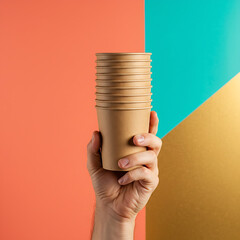 hand holding a yellow coin