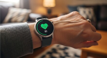 Smartwatch Heart Rate Monitoring A Close-Up View of Health Tech