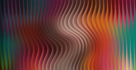 Abstract warm toned wavy vertical lines with a psychedelic effect