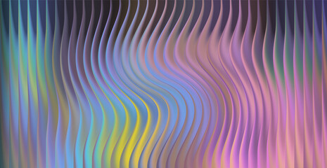 Abstract wavy purple and blue background with vertical lines