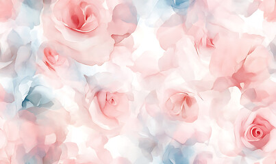 Fototapeta premium Floral or leaf pattern background suitable for wallpaper, fabric, or decorative design. Soft colors and natural style, ideal for digital and print use.