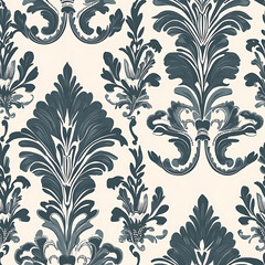 Floral or leaf pattern background suitable for wallpaper, fabric, or decorative design. Soft colors and natural style, ideal for digital and print use.