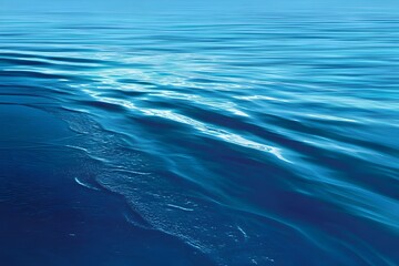 Abstract Cerulean Ripple Waves: Serene Echoes Creating a Calming and Artistic Visual.