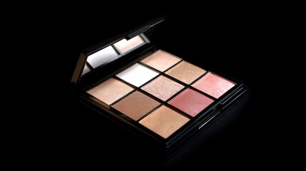 Neutral Eyeshadow Palette, Nine Shades, Shimmer