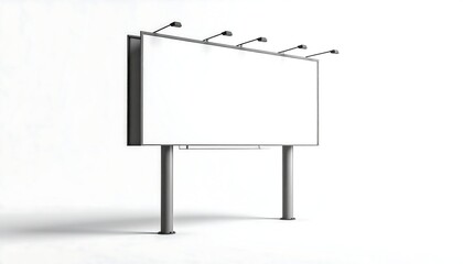 Obraz premium Blank billboard against white background