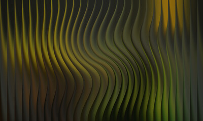 Green and yellow abstract background with wavy vertical lines