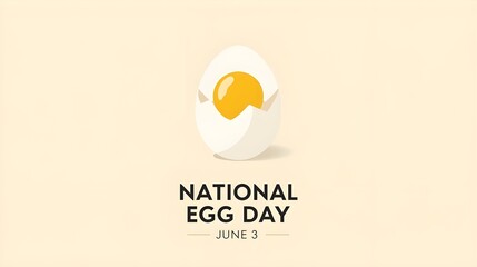 National Egg Day vector. Raw egg in shell vector. Egg icon vector. Broken eggs cracked open eggshell vector. Egg Day Poster, June 3. Important day