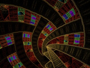 Imaginatory fractal abstract background Image