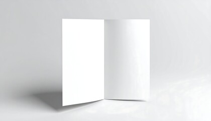 Naklejka premium Blank brochure, open, white paper