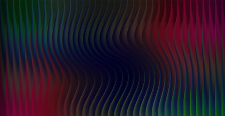 Obraz premium Abstract wavy lines with dark blue and red gradient background