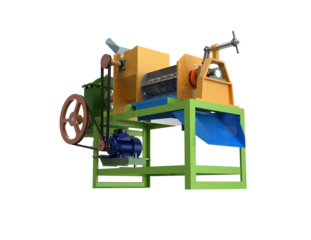 Advanced Efficient Industrial Coconut Milk Extractor Press Juicer Machine for Food Processing Plant. High-Resolution Isolated Asset on Transparent Background. Modern Juice Production Technology.