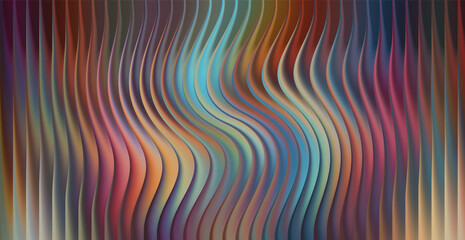 Abstract wavy lines with a blend of blue, purple, and red colors