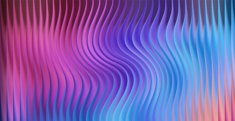 Abstract wavy lines in vibrant pink, purple, and blue