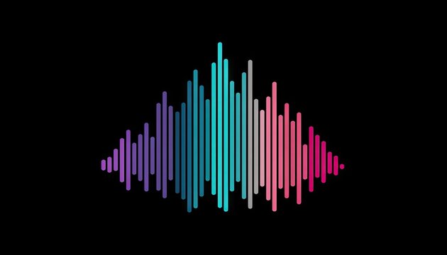 Vibrant audio waveform
