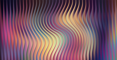 Abstract wavy vertical lines with a vibrant rainbow gradient