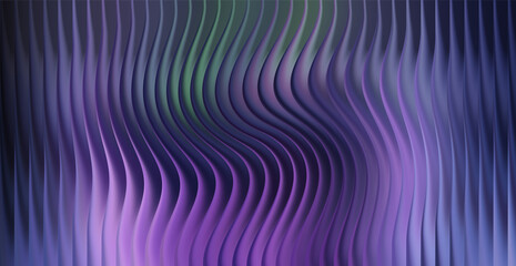 Abstract wavy purple and blue background with vertical lines