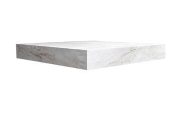 A white square table top with a marble top