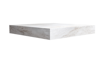 A white square table top with a marble top