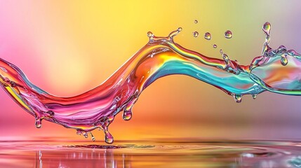 Abstract Colorful Liquid Splash