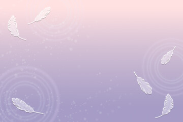 Whispers of Light: Feather and Ripple on Gradient Background