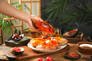 Roasted Sweet Potatoes with Caramelized Skin - Traditional Shandong Style Cooking Display