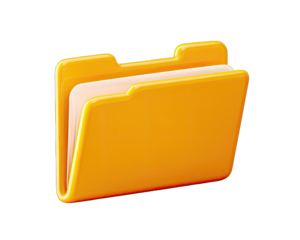 3D render of an orange folder