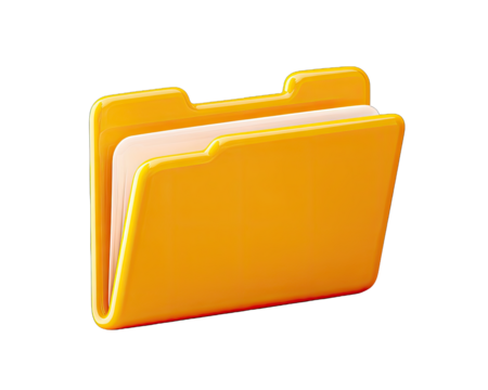 3D render of an orange folder