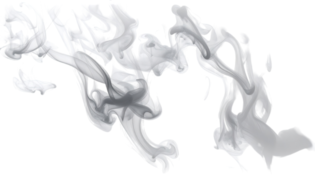 Abstract smoky shapes in grayscale - Powered by Adobe