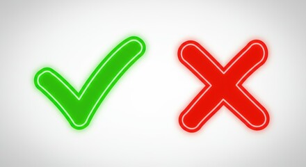 Green Check and Red Cross Icons