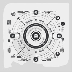 Technology flat design Infographic Template