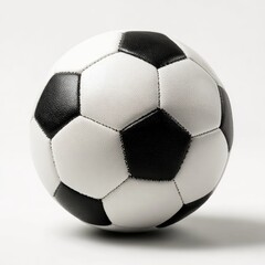 Soccer ball, black and white,  hexagonal panels