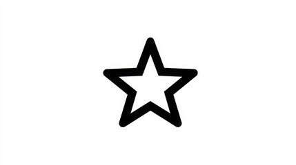 Obraz premium Simple Outline Star Icon on a White Background for Design Use