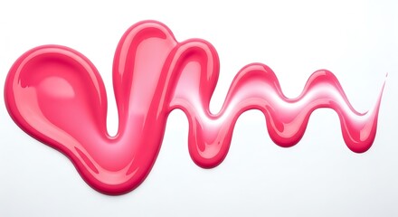 Pink Nail Polish Drips and Swirls.