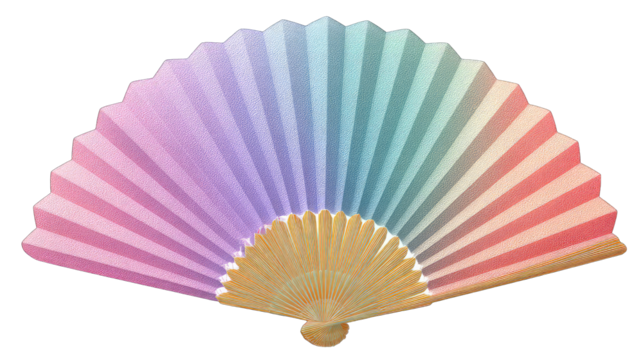 Colorful folding fan