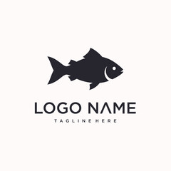 simple fish logo design vector. creative logo