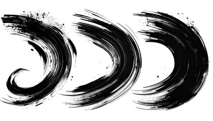 Abstract swirls of black and gray
