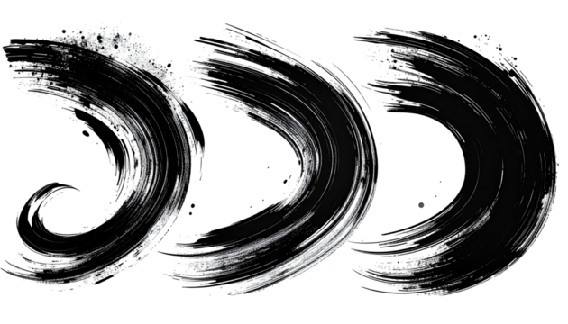 Abstract swirls of black and gray